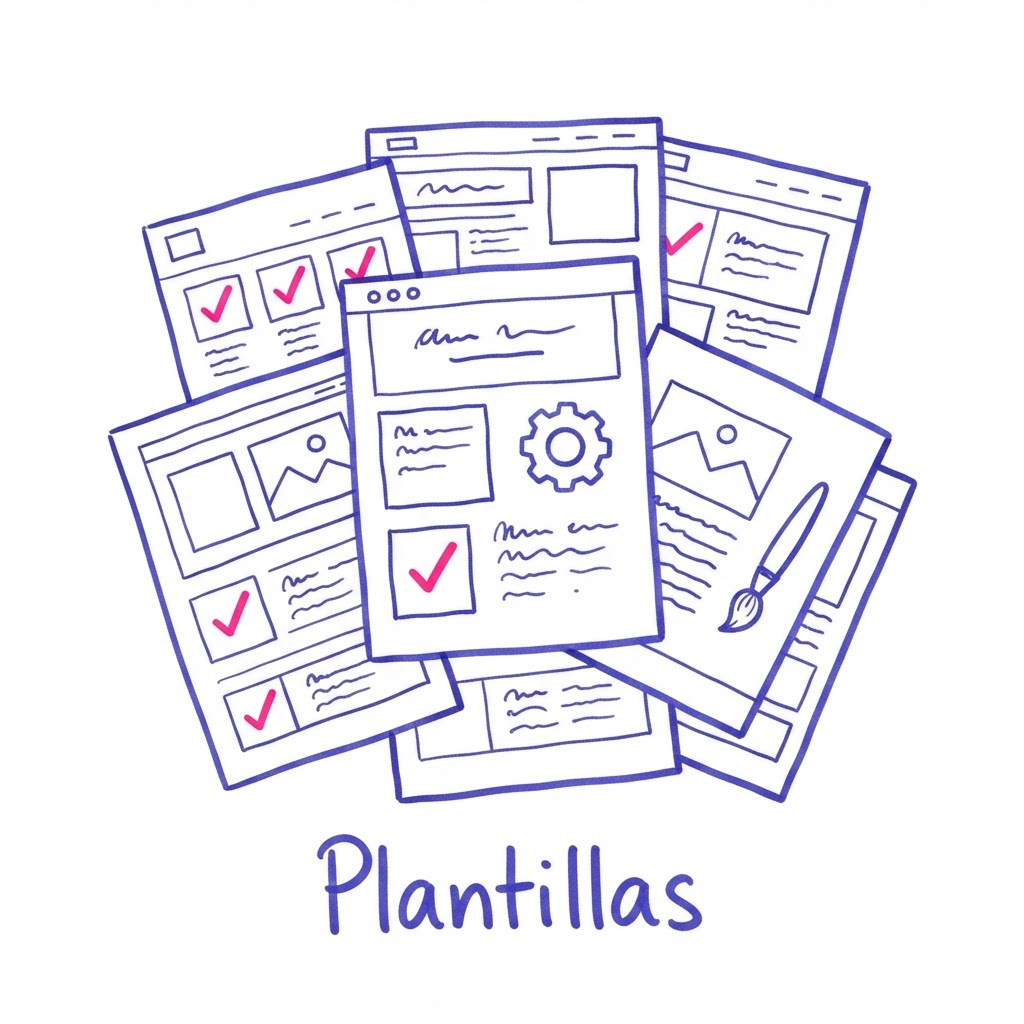 Boceto de plantillas listas para entregar servicios